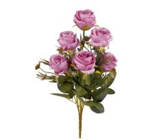 Umelá kytica ružičky fialová 30 cm