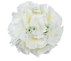 Umelá hortenzia biela 17 cm