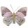 Motýlik ružovo-hnedo-žltý so štipcom 7,5 x 6 cm / 1 ks