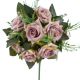 Umelá kytica ruže bledofialová 37 cm