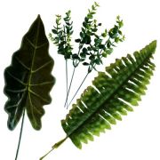 Listy, vetvy, umelé trávy, plody Listy, vetvy, umelé trávy, plody