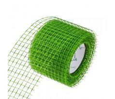 Stuha dekoračná mriežka sv.zelená š. 5 cm dĺ.10 m
