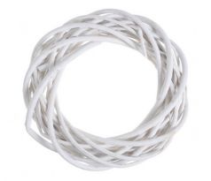 Prútený veniec priemer 20 cm biely