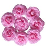 Ružičky umelé ružové - 10 ks