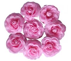 Ružičky umelé ružové - 10 ks