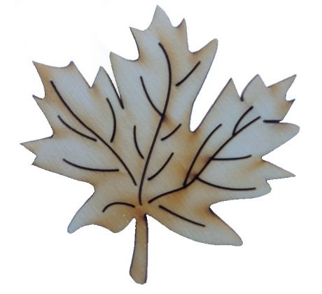 Drevená dekorácia javorový list