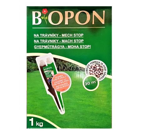 Biopon trávnikové hnojivo mach-stop 1 kg