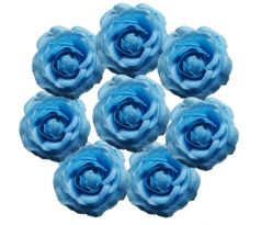 Ružičky umelé modré 10 ks