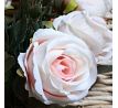 Umelá kytica ružičky krémovo - lososová 30 cm