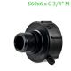 Adaptér na IBC nádrž, závit S60x6 na G vonkajší závit S60x6 x G 3/4" M ECONOM