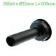 Adaptér na IBC nádrž, závit S60x6 s hrdlom S60x6 x priemer 32 mm L=100 mm ECONOM