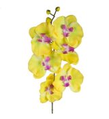Umelá orchidea žltá na stopke