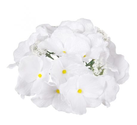 Umelá hortenzia biela priemer 19 cm