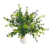 Umelý eukalyptus fialový 32 cm, vo váze