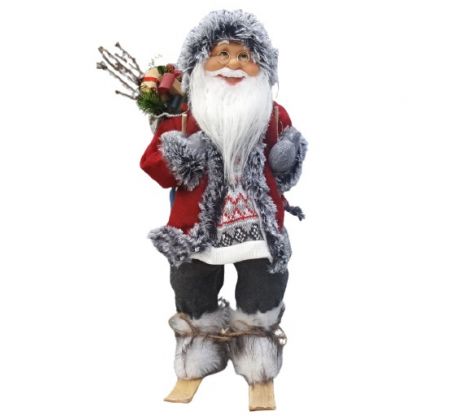 Santa s batohom na lyžiach 45 cm