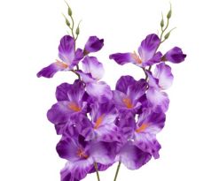 Umelá gladióla saténová violet 54 cm, pohľad zblízka