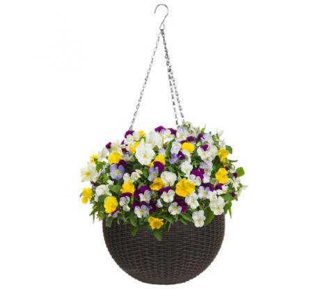 Kvetináč visiaci hnedý 26 cm