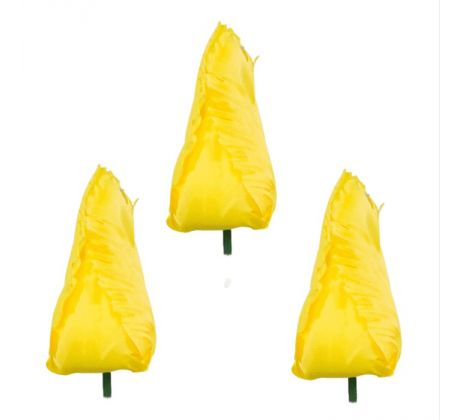 Umelý tulipán saténový žltý 9 cm