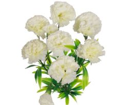 Umelá kytička karafiáty krémová 28 cm