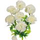 Umelá kytička karafiáty krémová 28 cm
