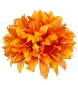 Umelá chryzantéma  hlava priemer 16 cm žltooranžová