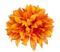 Umelá chryzantéma  hlava priemer 16 cm oranžovohnedá