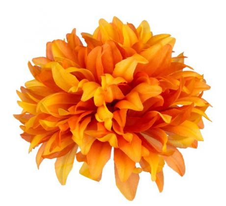Umelá chryzantéma  hlava priemer 16 cm oranžovohnedá