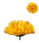 Umelá chryzantéma žltooranžová 9 cm