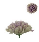 Umelá chryzantéma šedo-zeleno-fialová 9 cm