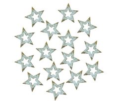 Vianočná dekorácia hviezdičky bielozlaté