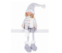 Dekorácia MagicHome Vianoce, Chlapček v bielom, 33 cm