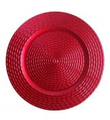 Dekoračný tanier červený 33 cm