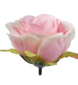 Umelá ružička ružovokrémová 6 cm / 1 ks