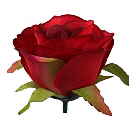 Umelá ružička tmavočervená 6 cm / 1 ks
