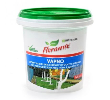 Floramix vápno na bielenie kmeňov a úpravu kyslosti pôdy 1,25 kg