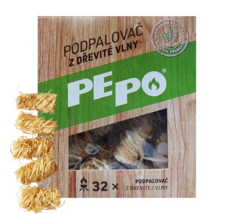 Podpaľovač z drevitej vlny PE-PO 32 ks