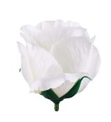 Umelá ruža puk biela 6 cm