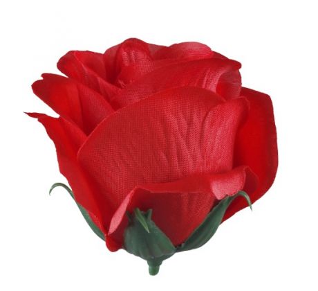Umelá ruža puk červená 6 cm
