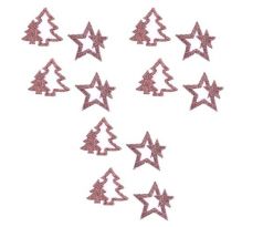 Dekoračné hviezdičky a stromčeky 12 ks