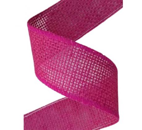 Stuha z juty fuksia 5 cm / 1 m