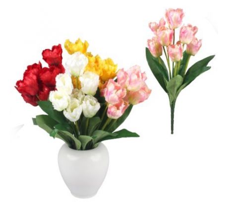 Umelá kytica tulipány ružové 45 cm