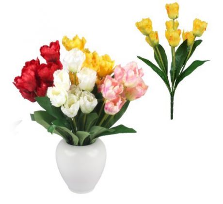 Umelá kytica tulipány žlté 45 cm