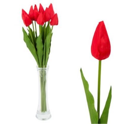 Umelý tulipán červený 55 cm