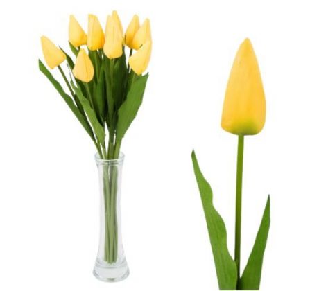 Umelý tulipán žltý 55 cm
