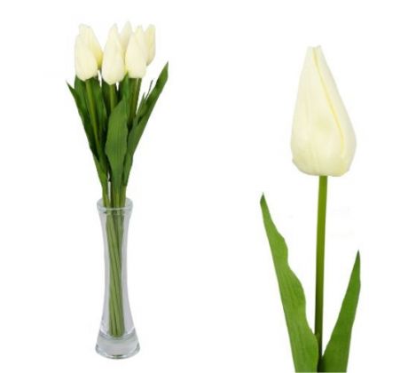 Umelý tulipán krémový 55 cm