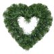 Čečinový veniec srdce prázdne 35x35 cm