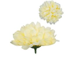 Umelá chryzantéma bledožltá 9 cm