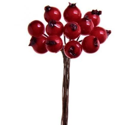 Dekorácia bobule jarabiny 12 cm / 1 zväzok