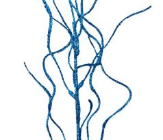 Vetvička modrá glitrová 42 cm