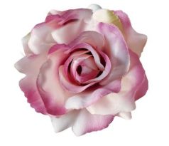 Umelá ruža ružová melírová 10 cm